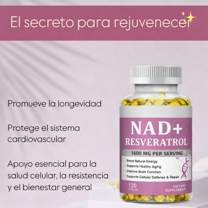 NAD+ Liposomal con Resveratrol para Energía y Longevidad