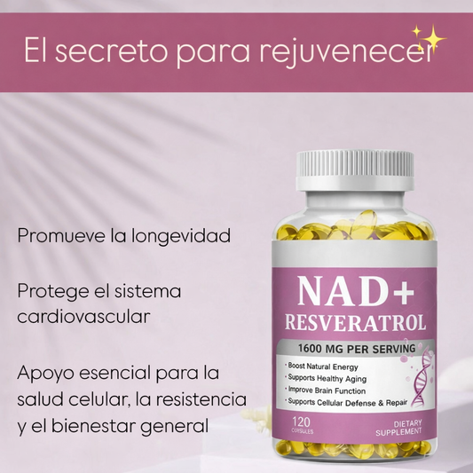 NAD+ Liposomal con Resveratrol para Energía y Longevidad