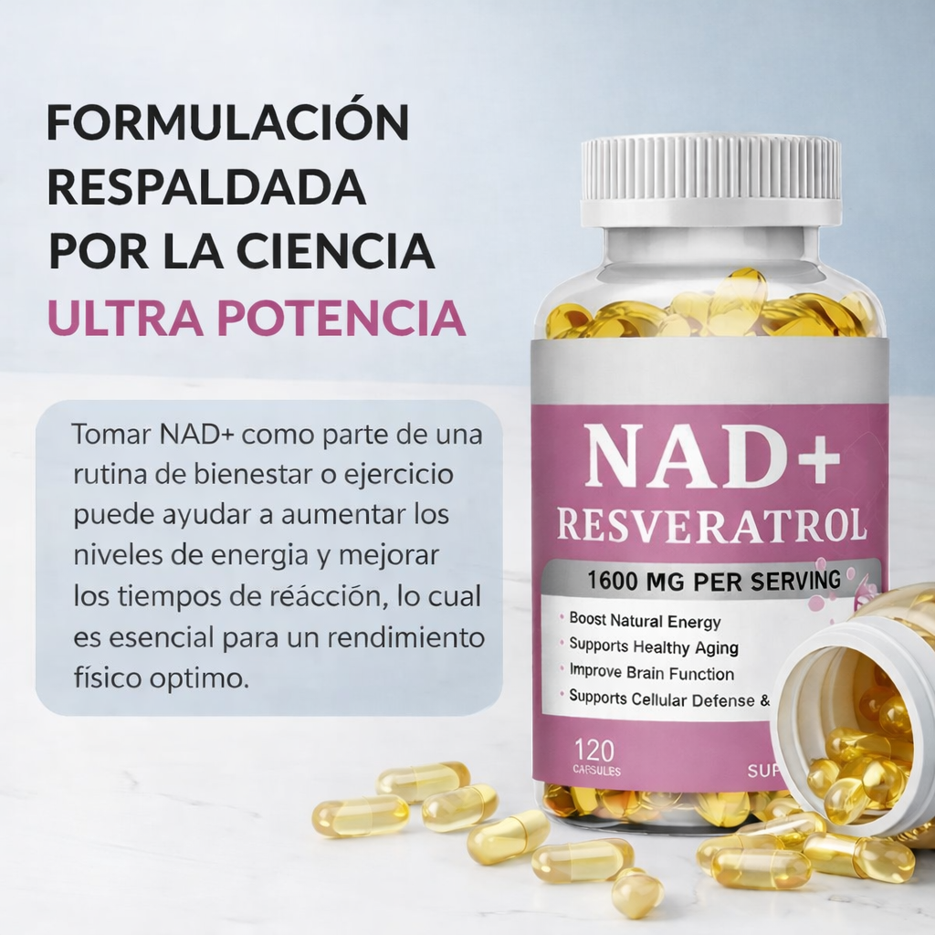 NAD+ Liposomal con Resveratrol para Energía y Longevidad